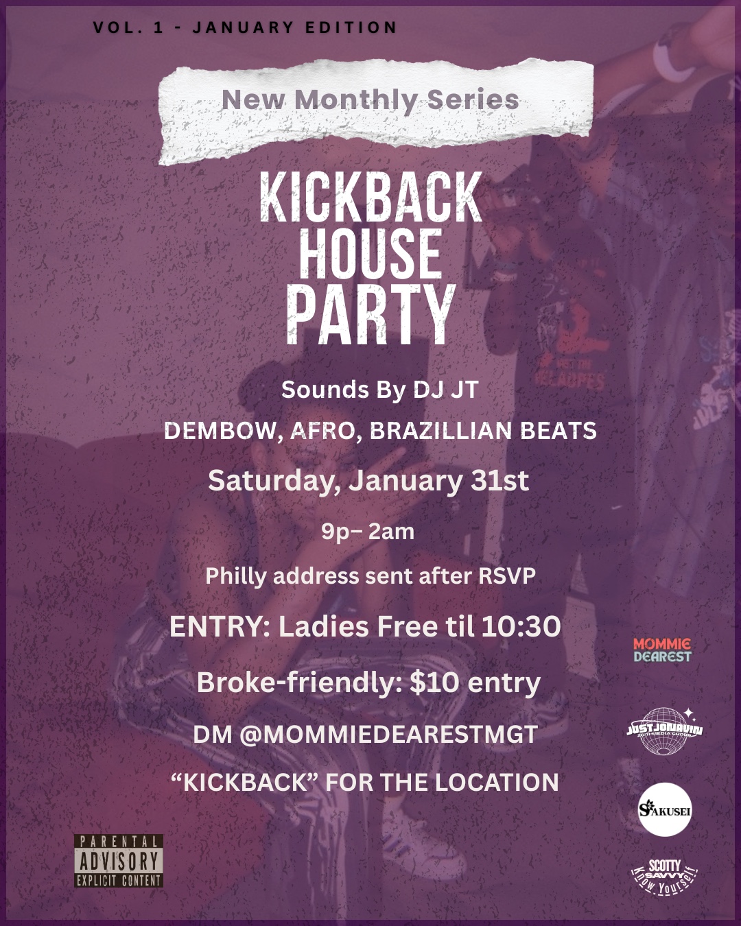 Kickback House Party original event flyer